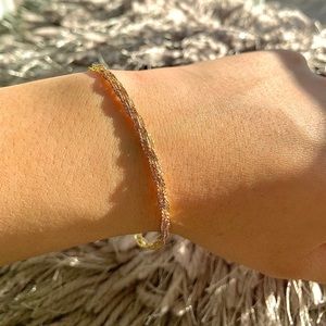 Two Tone Braided Italian Bracelet